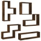 vidaXL Wandregal Räuchereiche 96x12x64 cm Holzwerkstoff vidaXL Wandregal Räuchereiche 96x12x64 cm Holzwerkstoff