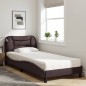 vidaXL Bett mit Matratze Dunkelbraun 80x200 cm Stoff vidaXL Bett mit Matratze Dunkelbraun 80x200 cm Stoff