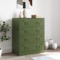 vidaXL Sideboard Olivgrün 67x39x83 cm Stahl vidaXL Sideboard Olivgrün 67x39x83 cm Stahl