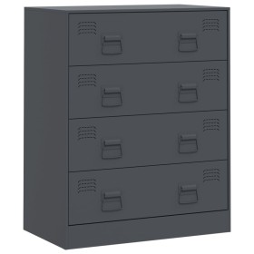 vidaXL Sideboard Anthrazit 67x39x83 cm Stahl