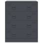 vidaXL Sideboard Anthrazit 67x39x83 cm Stahl vidaXL Sideboard Anthrazit 67x39x83 cm Stahl