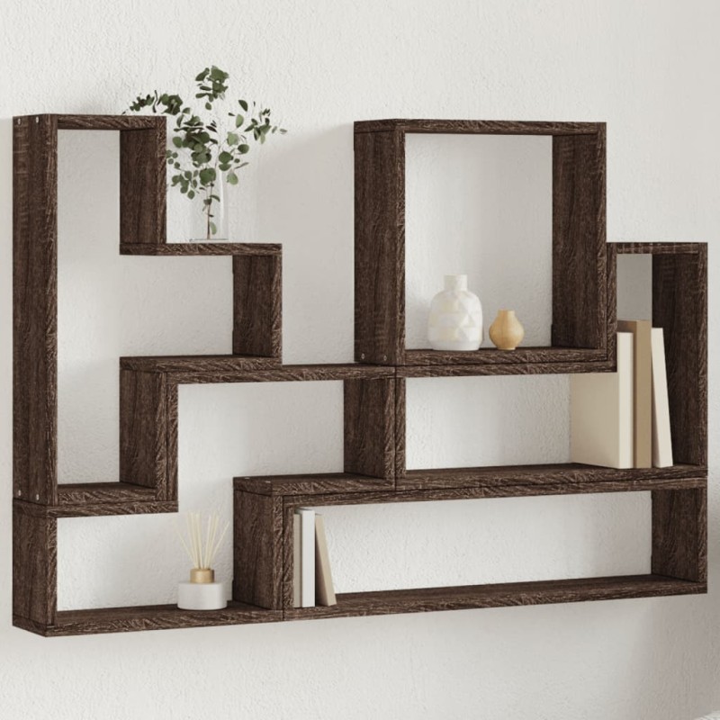 vidaXL Wandregal Braun Eichen-Optik 96x12x64 cm Holzwerkstoff vidaXL Wandregal Braun Eichen-Optik 96x12x64 cm Holzwerkstoff