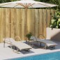 vidaXL Sonnenliegen 2 Stk. mit Tisch Beige Poly Rattan vidaXL Sonnenliegen 2 Stk. mit Tisch Beige Poly Rattan