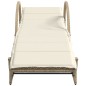 vidaXL Sonnenliegen 2 Stk. mit Tisch Beige Poly Rattan vidaXL Sonnenliegen 2 Stk. mit Tisch Beige Poly Rattan