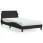 vidaXL Bett mit Matratze Schwarz 100x200 cm Samt vidaXL Bett mit Matratze Schwarz 100x200 cm Samt