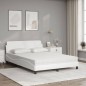 vidaXL Bett mit Matratze Weiß 140x190 cm Kunstleder vidaXL Bett mit Matratze Weiß 140x190 cm Kunstleder