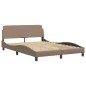 vidaXL Bett mit Matratze Cappuccino-Braun 140x190 cm Kunstleder vidaXL Bett mit Matratze Cappuccino-Braun 140x190 cm Kunstleder