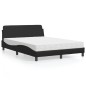 vidaXL Bett mit Matratze Schwarz 140x200 cm Kunstleder vidaXL Bett mit Matratze Schwarz 140x200 cm Kunstleder