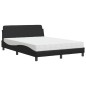 vidaXL Bett mit Matratze Schwarz 140x200 cm Kunstleder vidaXL Bett mit Matratze Schwarz 140x200 cm Kunstleder