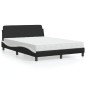 vidaXL Bett mit Matratze Schwarz und Weiß 140x200 cm Kunstleder vidaXL Bett mit Matratze Schwarz und Weiß 140x200 cm Kunstleder
