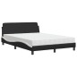 vidaXL Bett mit Matratze Schwarz und Weiß 140x200 cm Kunstleder vidaXL Bett mit Matratze Schwarz und Weiß 140x200 cm Kunstleder