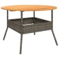 vidaXL Gartentisch mit Holzplatte Grau Ø110x71 cm Poly Rattan vidaXL Gartentisch mit Holzplatte Grau Ø110x71 cm Poly Rattan