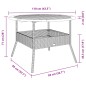 vidaXL Gartentisch mit Holzplatte Grau Ø110x71 cm Poly Rattan vidaXL Gartentisch mit Holzplatte Grau Ø110x71 cm Poly Rattan