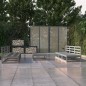 7-tlg. Garten-Lounge-Set Grau Kiefer Massivholz 7-tlg. Garten-Lounge-Set Grau Kiefer Massivholz