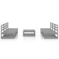 7-tlg. Garten-Lounge-Set Grau Kiefer Massivholz 7-tlg. Garten-Lounge-Set Grau Kiefer Massivholz