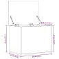vidaXL Truhe Grau Sonoma 60x42x46 cm Holzwerkstoff vidaXL Truhe Grau Sonoma 60x42x46 cm Holzwerkstoff