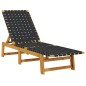 vidaXL Sonnenliegen 2 Stk. mit Tisch Schwarz Massivholz Akazie vidaXL Sonnenliegen 2 Stk. mit Tisch Schwarz Massivholz Akazie