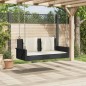 vidaXL Hängebank mit Kissen Schwarz 119x56x48 cm Poly Rattan vidaXL Hängebank mit Kissen Schwarz 119x56x48 cm Poly Rattan