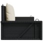 vidaXL Hängebank mit Kissen Schwarz 119x56x48 cm Poly Rattan vidaXL Hängebank mit Kissen Schwarz 119x56x48 cm Poly Rattan