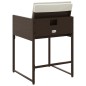 vidaXL Gartenstühle mit Kissen 4 Stk. Braun Poly Rattan vidaXL Gartenstühle mit Kissen 4 Stk. Braun Poly Rattan