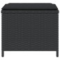 vidaXL Gartenhocker mit Kissen 4 Stk. Schwarz 40x40x35 cm Poly Rattan vidaXL Gartenhocker mit Kissen 4 Stk. Schwarz 40x40x35 cm Poly Rattan