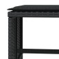 vidaXL Gartenhocker mit Kissen 4 Stk. Schwarz 40x40x35 cm Poly Rattan vidaXL Gartenhocker mit Kissen 4 Stk. Schwarz 40x40x35 cm Poly Rattan