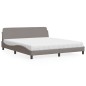 vidaXL Bett mit Matratze Taupe 180x200 cm Stoff vidaXL Bett mit Matratze Taupe 180x200 cm Stoff