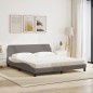 vidaXL Bett mit Matratze Taupe 180x200 cm Stoff vidaXL Bett mit Matratze Taupe 180x200 cm Stoff
