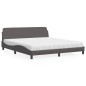 vidaXL Bett mit Matratze Grau 180x200 cm Kunstleder vidaXL Bett mit Matratze Grau 180x200 cm Kunstleder