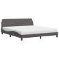 vidaXL Bett mit Matratze Grau 180x200 cm Kunstleder vidaXL Bett mit Matratze Grau 180x200 cm Kunstleder