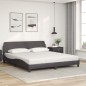 vidaXL Bett mit Matratze Grau 180x200 cm Kunstleder vidaXL Bett mit Matratze Grau 180x200 cm Kunstleder