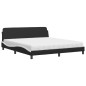 vidaXL Bett mit Matratze Schwarz und Weiß 180x200 cm Kunstleder vidaXL Bett mit Matratze Schwarz und Weiß 180x200 cm Kunstleder