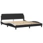vidaXL Bett mit Matratze Schwarz und Weiß 180x200 cm Kunstleder vidaXL Bett mit Matratze Schwarz und Weiß 180x200 cm Kunstleder