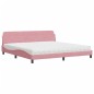 vidaXL Bett mit Matratze Rosa 200x200 cm Samt vidaXL Bett mit Matratze Rosa 200x200 cm Samt