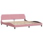 vidaXL Bett mit Matratze Rosa 200x200 cm Samt vidaXL Bett mit Matratze Rosa 200x200 cm Samt