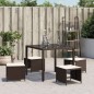 vidaXL Gartenhocker mit Kissen 4 Stk. Braun 40x40x35 cm Poly Rattan vidaXL Gartenhocker mit Kissen 4 Stk. Braun 40x40x35 cm Poly Rattan