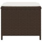 vidaXL Gartenhocker mit Kissen 4 Stk. Braun 40x40x35 cm Poly Rattan vidaXL Gartenhocker mit Kissen 4 Stk. Braun 40x40x35 cm Poly Rattan