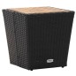 vidaXL 3-tlg. Bistro-Set mit Kissen Schwarz Poly Rattan und Glas vidaXL 3-tlg. Bistro-Set mit Kissen Schwarz Poly Rattan und Glas