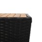 vidaXL 3-tlg. Bistro-Set mit Kissen Schwarz Poly Rattan und Glas vidaXL 3-tlg. Bistro-Set mit Kissen Schwarz Poly Rattan und Glas