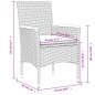 vidaXL 3-tlg. Bistro-Set mit Kissen Schwarz Poly Rattan und Glas vidaXL 3-tlg. Bistro-Set mit Kissen Schwarz Poly Rattan und Glas