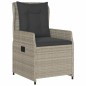 vidaXL 5-tlg. Garten-Essgruppe mit Kissen Hellgrau Poly Rattan vidaXL 5-tlg. Garten-Essgruppe mit Kissen Hellgrau Poly Rattan