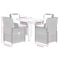 vidaXL 5-tlg. Garten-Essgruppe mit Kissen Hellgrau Poly Rattan vidaXL 5-tlg. Garten-Essgruppe mit Kissen Hellgrau Poly Rattan