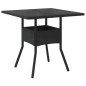 vidaXL 5-tlg. Garten-Essgruppe mit Kissen Schwarz Poly Rattan und Glas vidaXL 5-tlg. Garten-Essgruppe mit Kissen Schwarz Poly Rattan und Glas