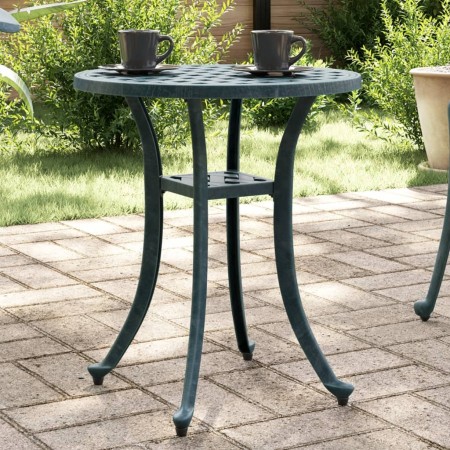 vidaXL Gartentisch Grün Ø48x53 cm Aluminiumguss