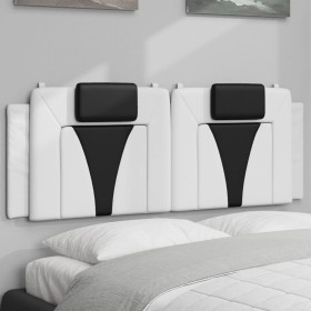 vidaXL Kopfteil-Kissen Weiß und Schwarz 140 cm Kunstleder