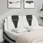 vidaXL Kopfteil-Kissen Weiß und Schwarz 140 cm Kunstleder vidaXL Kopfteil-Kissen Weiß und Schwarz 140 cm Kunstleder