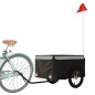 vidaXL Fahrradanhänger Schwarz und Grau 45 kg Eisen vidaXL Fahrradanhänger Schwarz und Grau 45 kg Eisen
