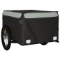 vidaXL Fahrradanhänger Schwarz und Grau 45 kg Eisen vidaXL Fahrradanhänger Schwarz und Grau 45 kg Eisen