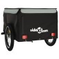 vidaXL Fahrradanhänger Schwarz und Grau 45 kg Eisen vidaXL Fahrradanhänger Schwarz und Grau 45 kg Eisen
