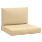 vidaXL Palettenkissen 2-tlg. Melange Beige Stoff vidaXL Palettenkissen 2-tlg. Melange Beige Stoff